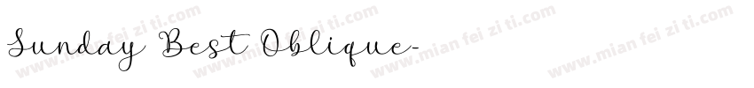 Sunday Best Oblique字体转换